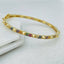 Copper CZ Crystal Rainbow Gold Cuff Kada Bangle Girls Bulk