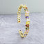 Rainbow Round American Diamond Crystal Gold Cuff Kada Bangle Bulk
