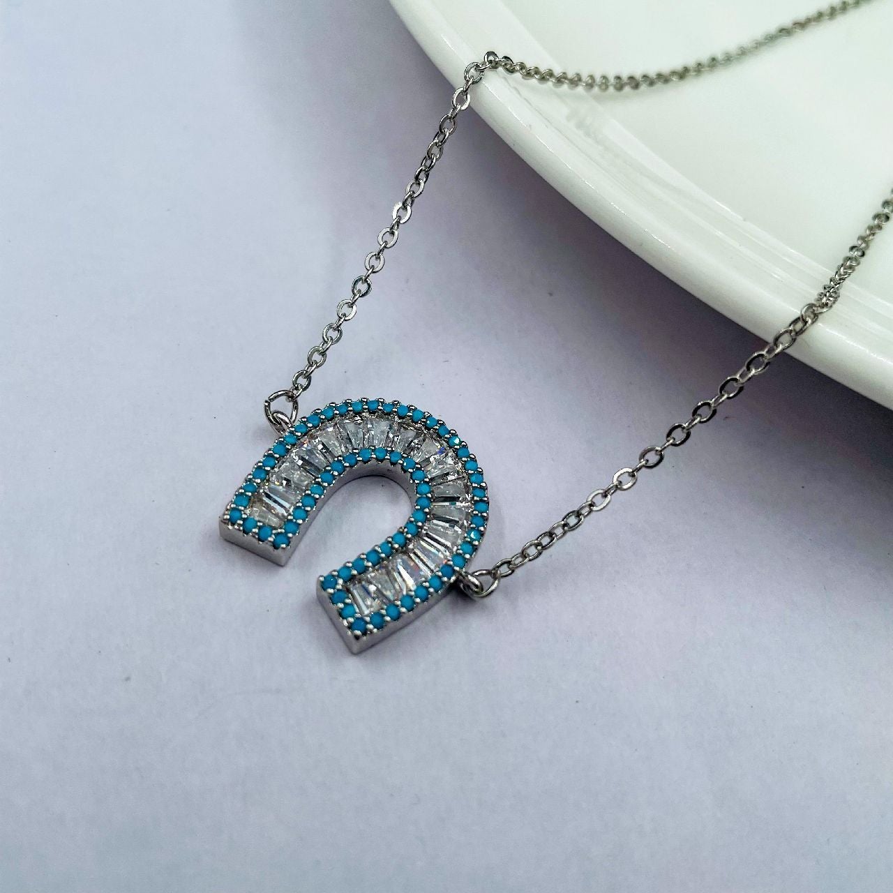 Copper Blue White Silver Stylish Necklace Pendant Chain Girls Bulk