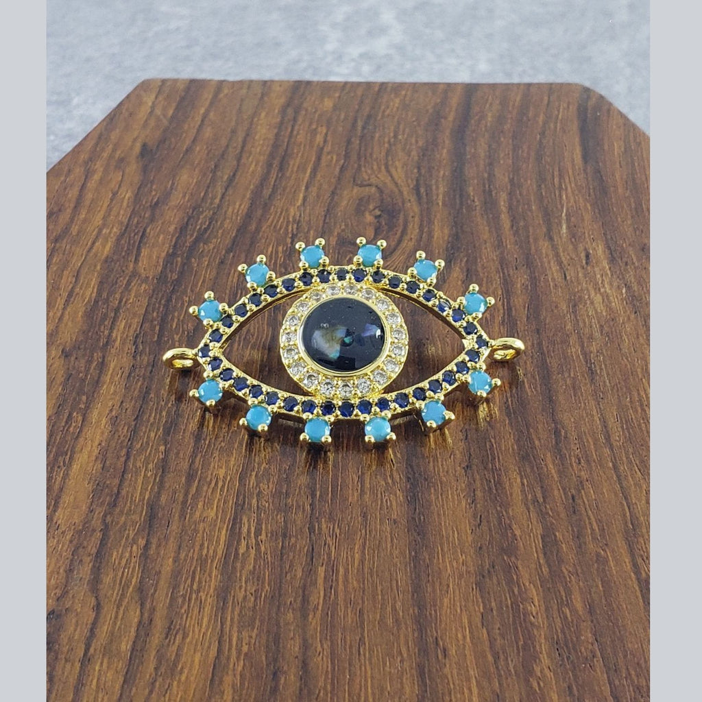 Abalone Evil Eye Gold Green Black Copper Charm For Women Bulk