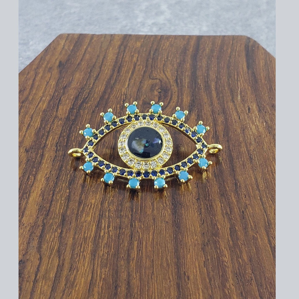 Abalone Evil Eye Gold Green Black Copper Charm For Women Bulk