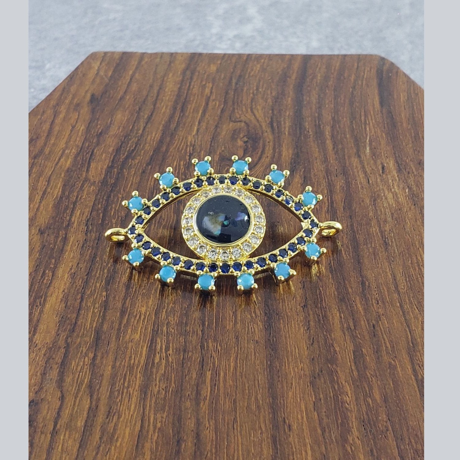 Abalone Evil Eye Gold Green Black Copper Charm For Women Bulk
