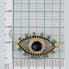 Abalone Evil Eye Gold Green Black Copper Charm For Women Bulk