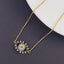 Evil Eye Eyelash Gold Blue Copper Necklace Pendant Chain Women Bulk