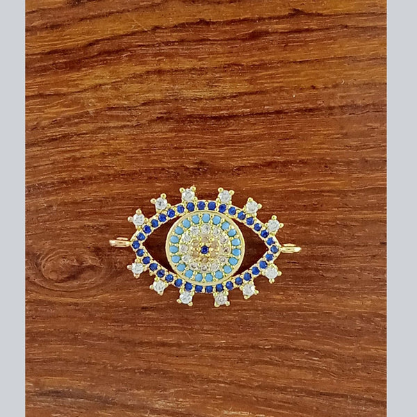 Evil Eye Gold Blue Copper Charm For Women Bulk Main image