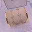 Clover Stainless Steel Flower White Link Chain Bracelet Women Bulk