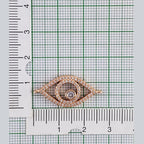 Leaf Evil Eye Rose Gold Zircon Copper Charm For Women Bulk