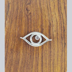 Leaf Evil Eye Silver Zircon Copper Charm For Women Bulk