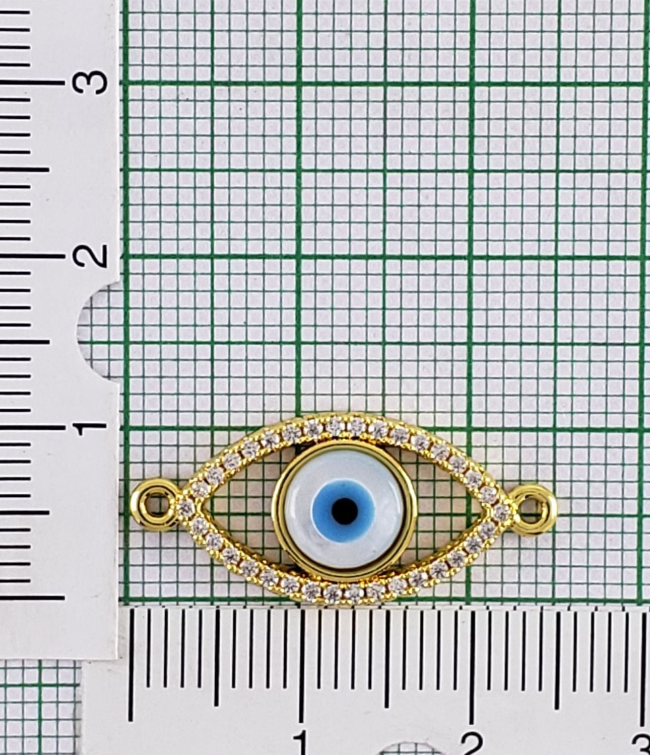Abalone Evil Eye Gold Green Black Copper Charm For Women Bulk