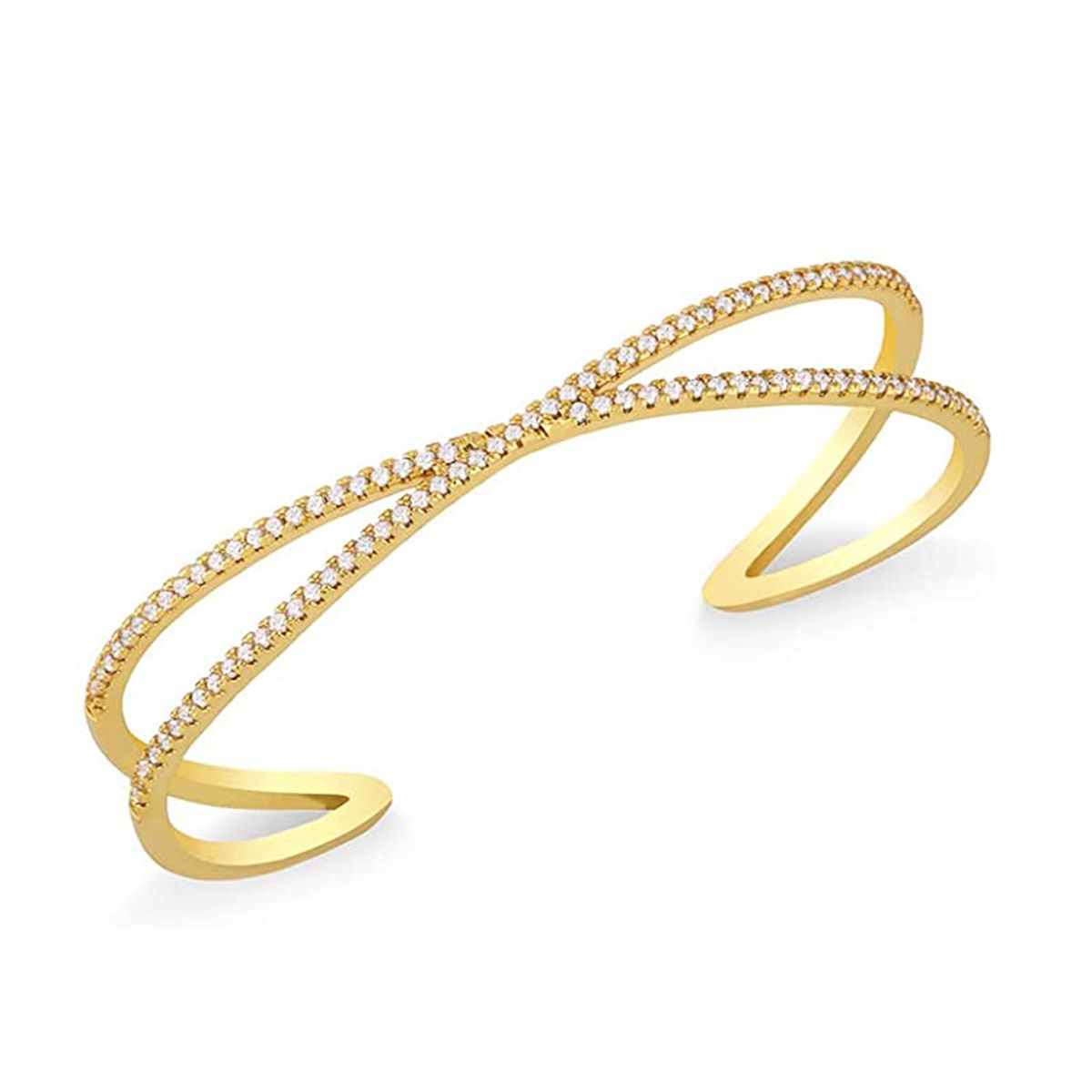 Gold American Diamond Cuff Kada Women Bulk