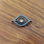 Leaf Evil Eye Black Zircon Copper Charm For Women Bulk