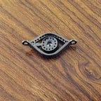 Leaf Evil Eye Black Zircon Copper Charm For Women Bulk