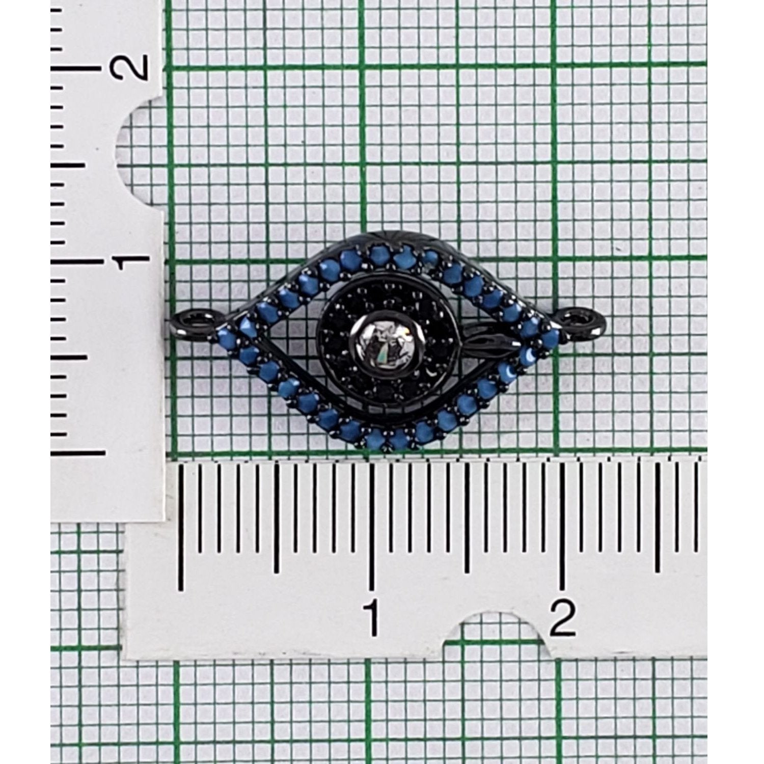 Leaf Evil Eye Black Zircon Copper Charm For Women Bulk