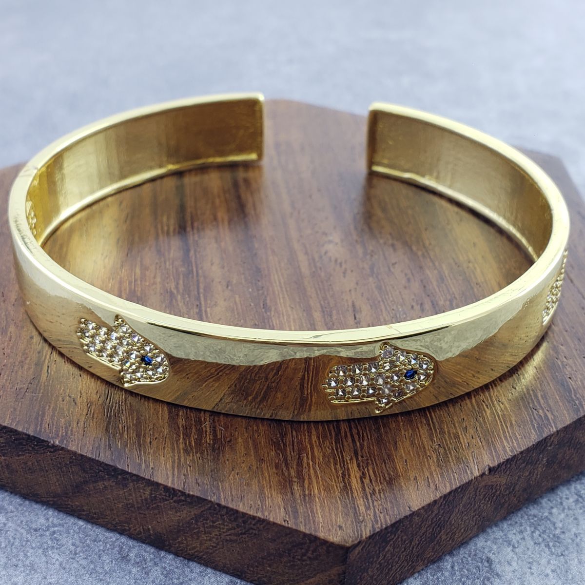 Hamsa Gold Copper Cuff Kada Women Bulk