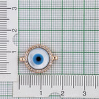 Evil Eye Mother Of Pearl Rose Gold Zircon Copper Charm For Women Bulk