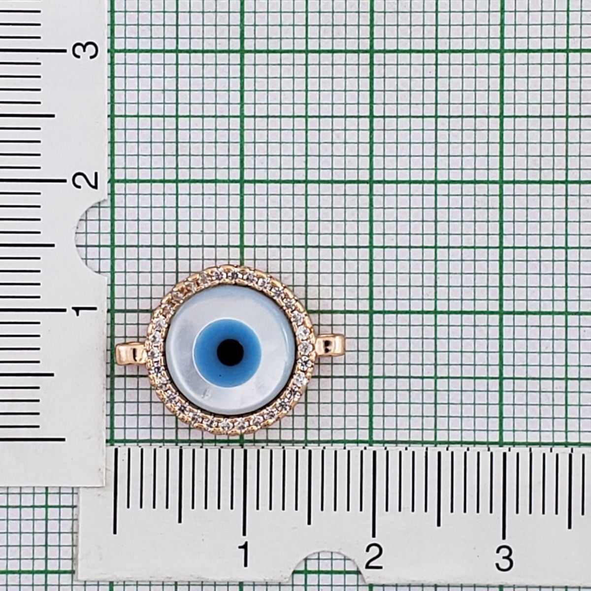 Evil Eye Mother Of Pearl Rose Gold Zircon Copper Charm For Women Bulk