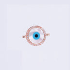Evil Eye Mother Of Pearl Rose Gold Zircon Copper Charm For Women Bulk