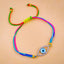 Evil Eye Copper Multi Gold Silver CZ Thread Adjustable Bracelet Bulk