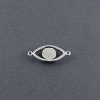 Evil Eye Oval Mother Of Pearl Silver Zircon Copper Charm Women Bulk