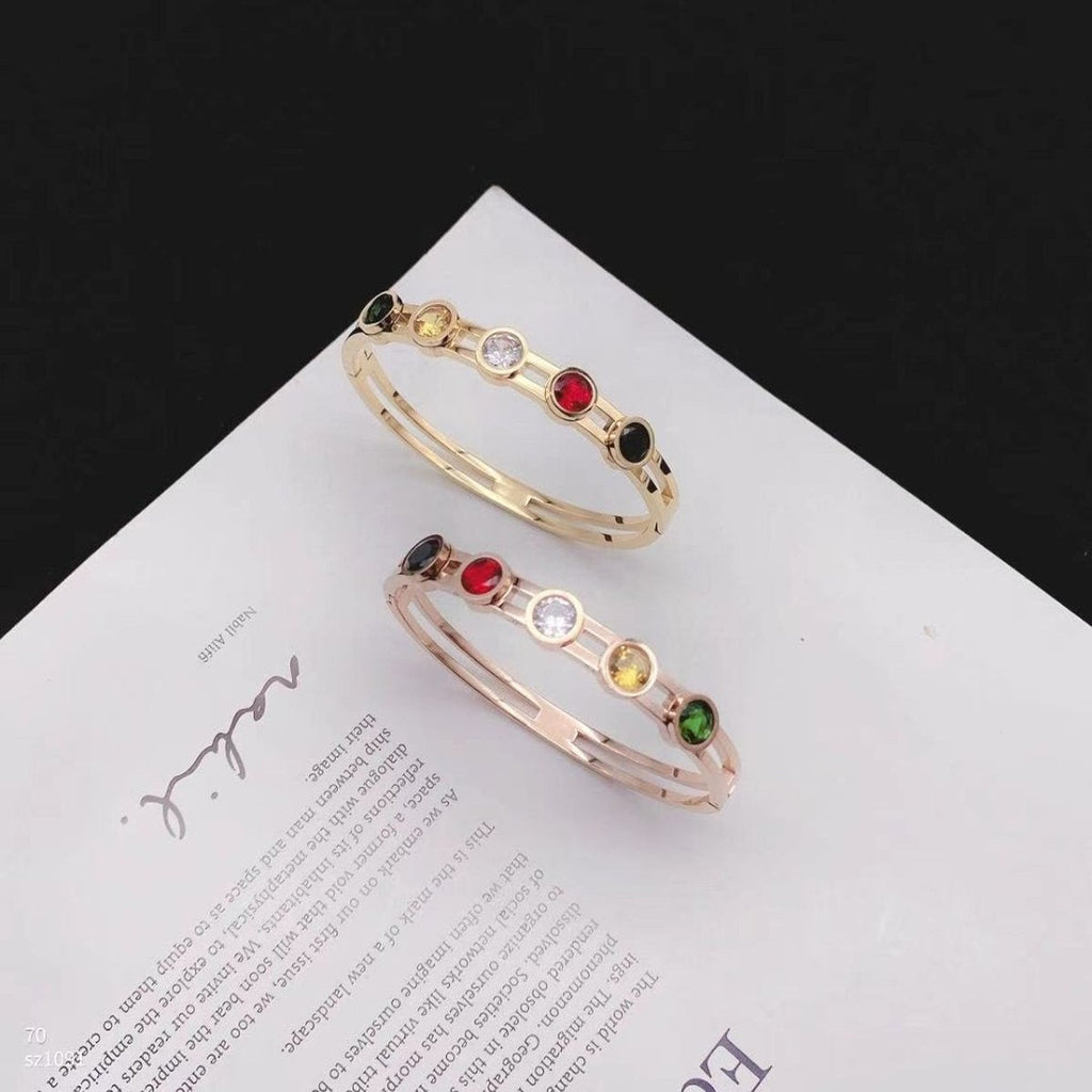Stainless Steel Rose Gold Openable Kada Bangle Women Bulk