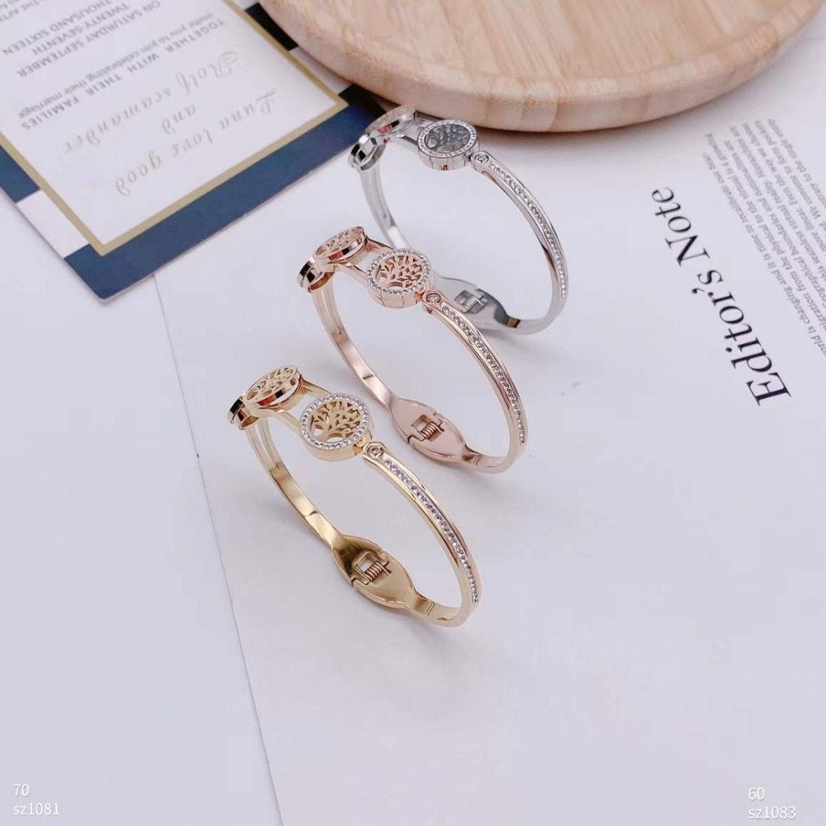 Stainless Steel Rose Gold Openable Slim Kada Bangle Women Bulk