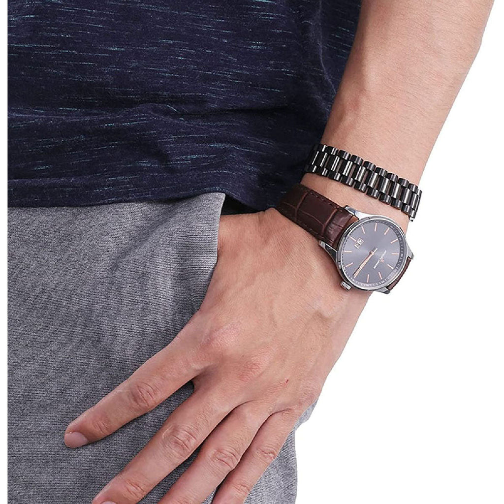 Stainless Steel Black Silver Watch Belt Strap Bracelet For Men Bulk
