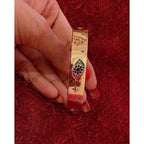 Copper Crystal Gold Blue Evil Eye Cuff Kada For Women Bulk