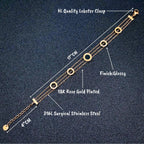 Roman Rose Gold Stainless Steel Bracelet For Women Bulk