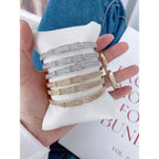 Belt Buckle Slim CZ 18K Gold Openable Cuff Kada Bangle Bulk