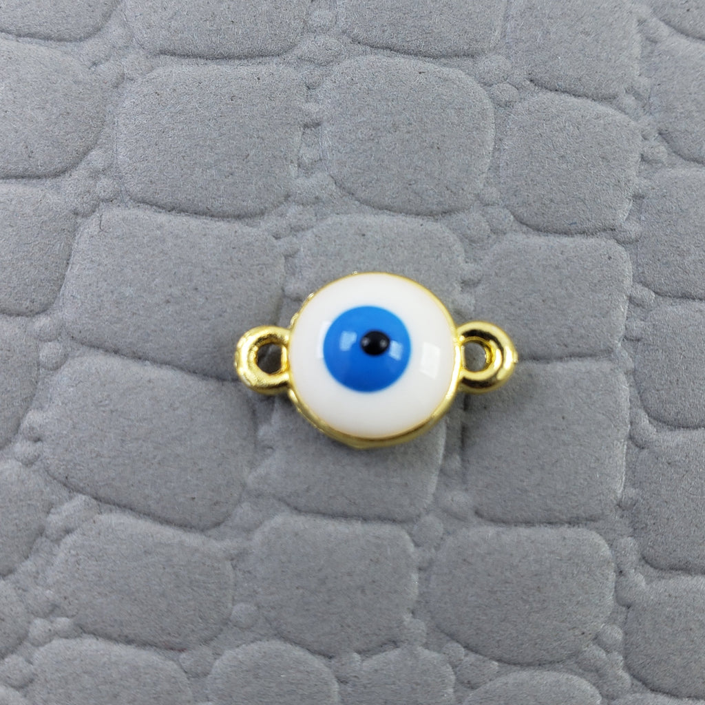 Evil Eye White Blue Enamel Centre Psc For Women Bulk