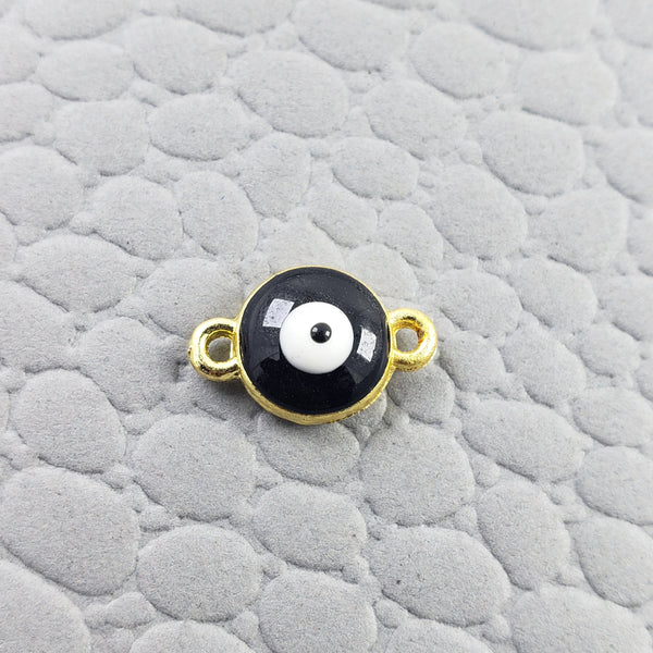 Evil Eye White Black Enamel Centre Psc For Women Bulk Main image