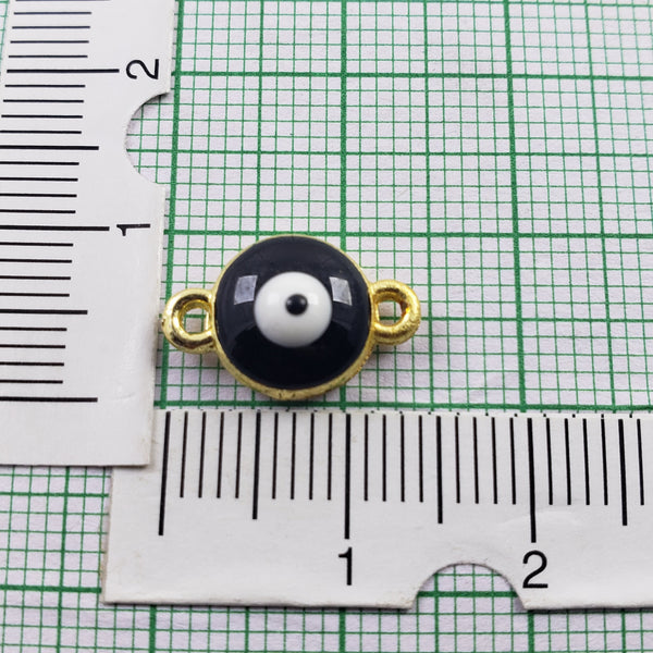 Evil Eye White Black Enamel Centre Psc For Women Bulk Secondary image
