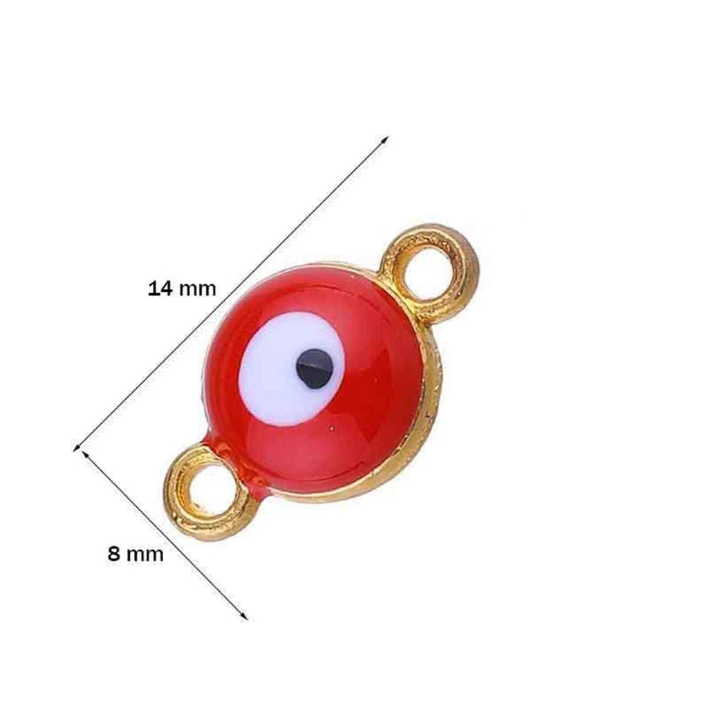 Evil Eye White Red Enamel Centre Ps For Women Bulk