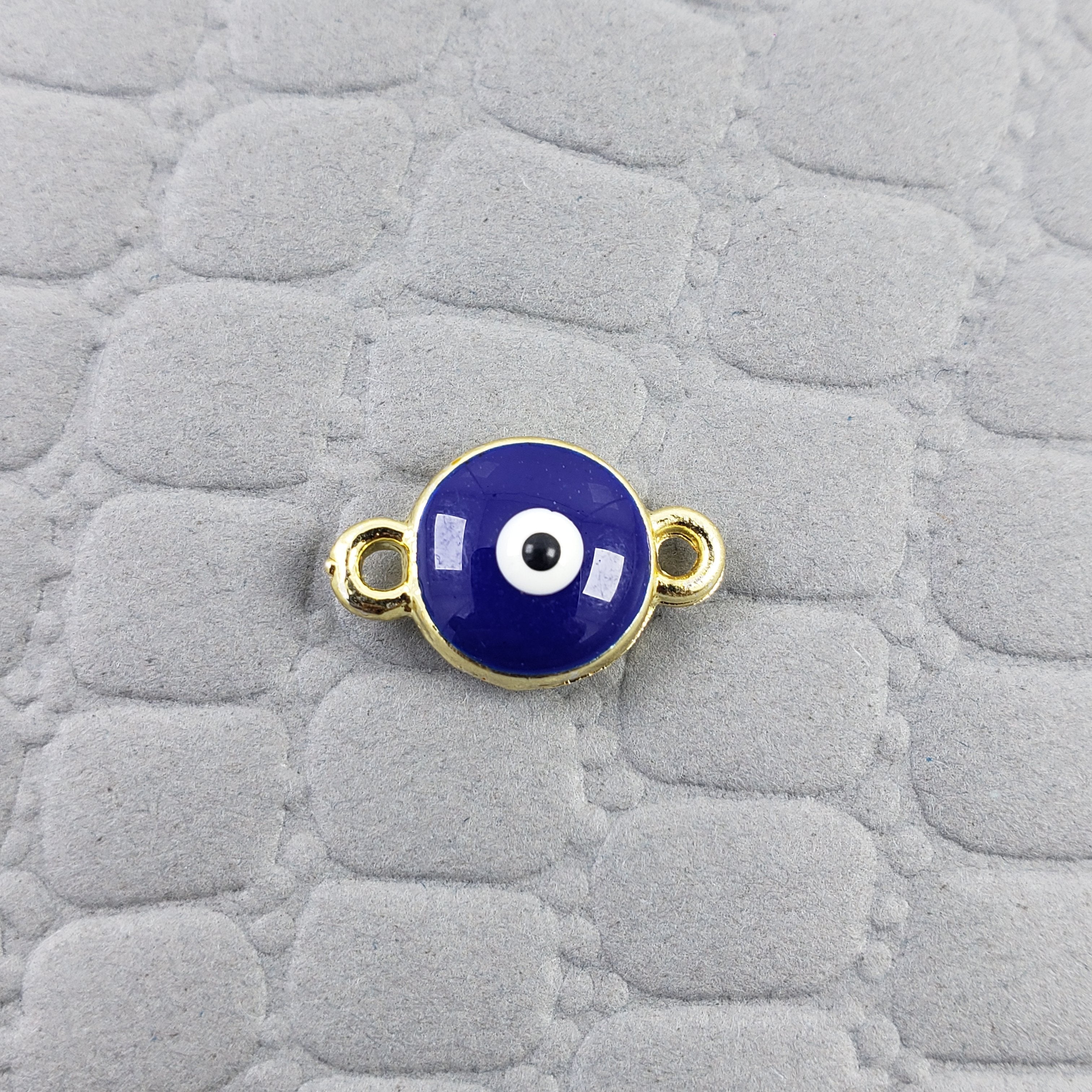 Evil Eye White Dark Blue Enamel Centre Psc For Women