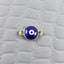 Evil Eye White Dark Blue Enamel Centre Psc For Women