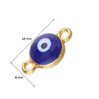 Evil Eye White Dark Blue Enamel Centre Psc For Women