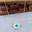 Hexagon Evil Eye White Necklace Pendant Chain For Women Bulk