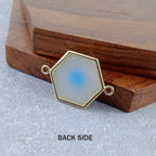 Hexagon Evil Eye White Necklace Pendant Chain For Women Bulk