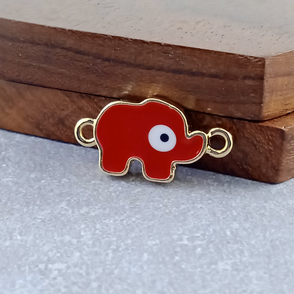 Elephant Evil Eye Red Enamel Centre Ps For Women Bulk Secondary image
