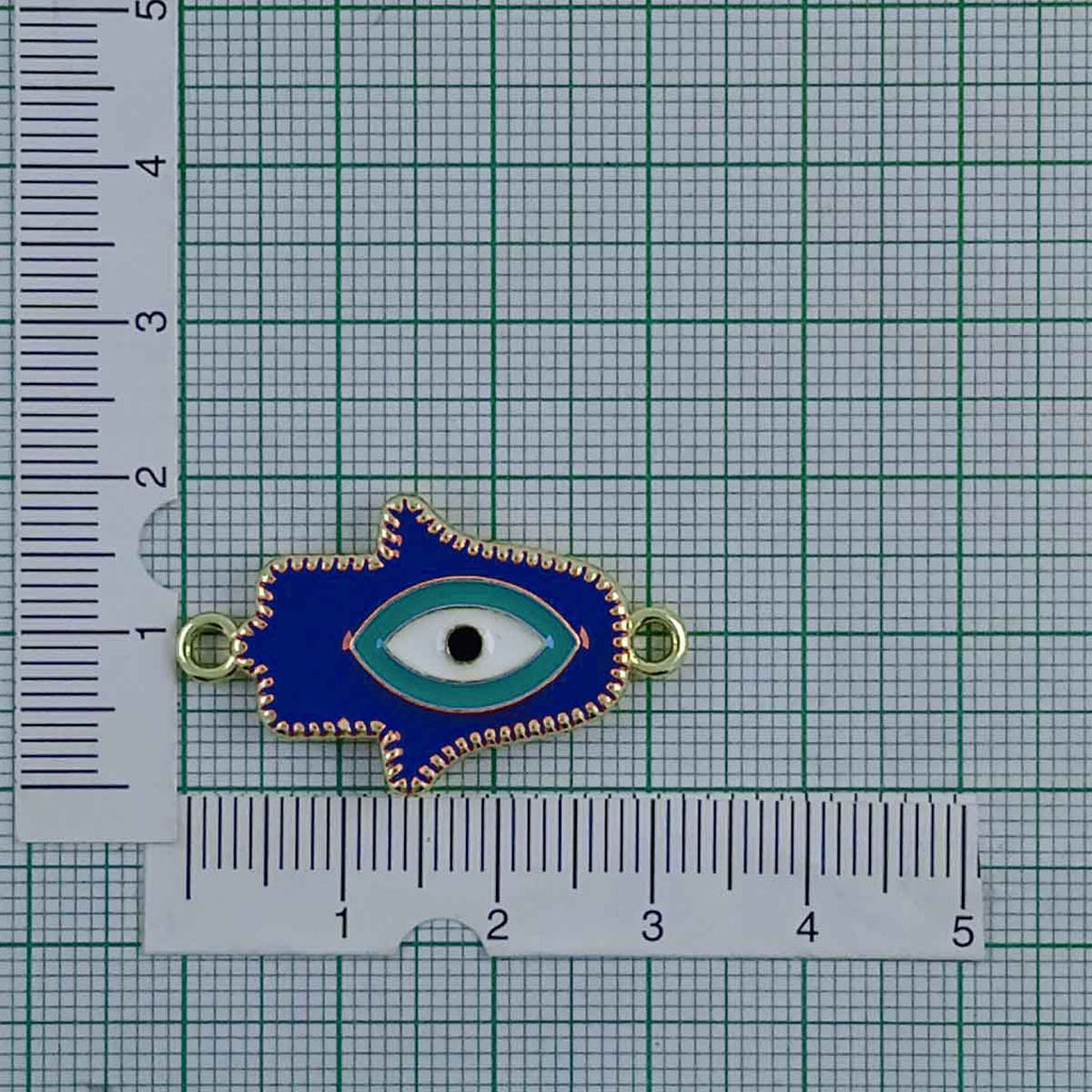 Hamsa Evil Eye Dark Blue Green Centre Psc For Women Bulk