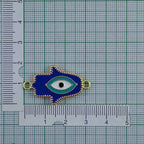 Hamsa Evil Eye Dark Blue Green Centre Psc For Women Bulk