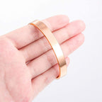 8Mm Stainless Steel Letter Engraved Silver Bangle Cuff Bulk