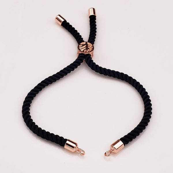 Black Rose Gold Adjustable Thread Bracelet For Women Bulk Main image