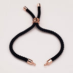 Black Rose Gold Adjustable Thread Bracelet For Women Bulk