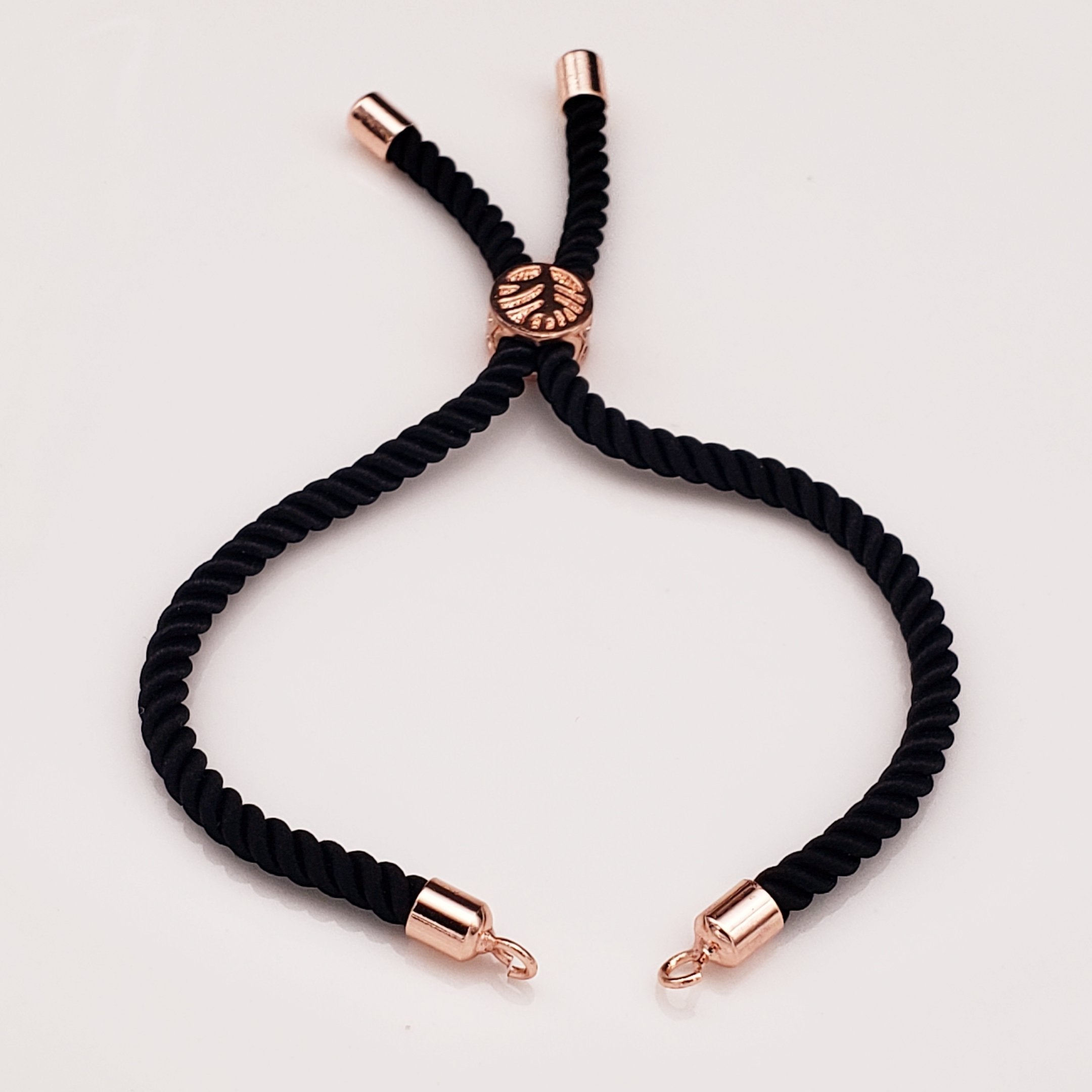 Black Rose Gold Adjustable Thread Bracelet For Women Bulk