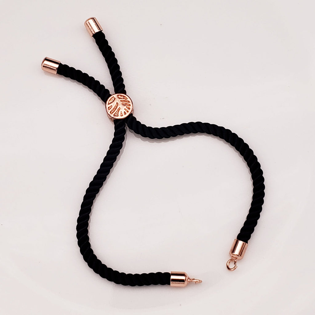Black Rose Gold Adjustable Thread Bracelet For Women Bulk