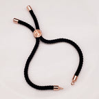 Black Rose Gold Adjustable Thread Bracelet For Women Bulk
