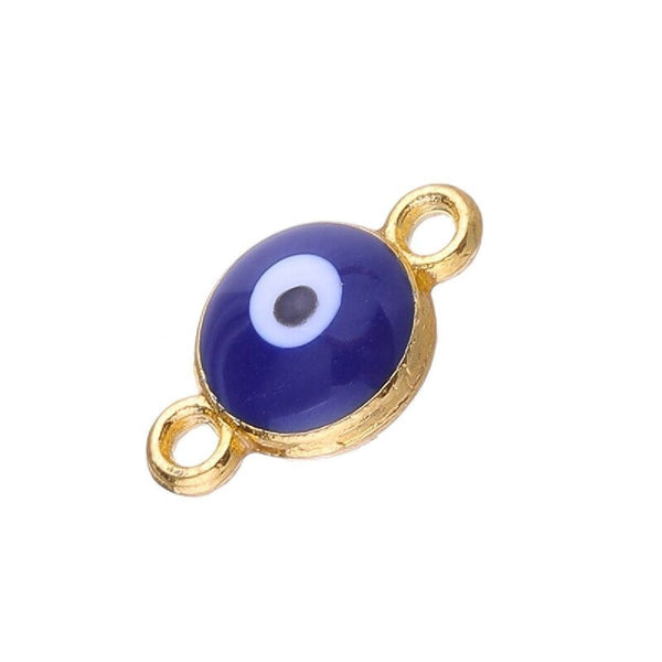 Evil Eye Gold Blue Enamel Centre Pcs For Women Bulk Main image