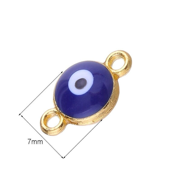 Evil Eye Gold Blue Enamel Centre Pcs For Women Bulk Secondary image