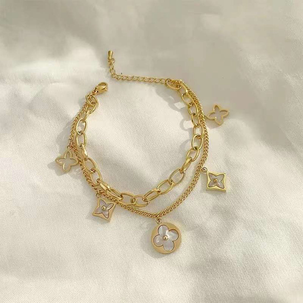 Gold Stainless Steel Chain Link Bracelet For Women Bulk